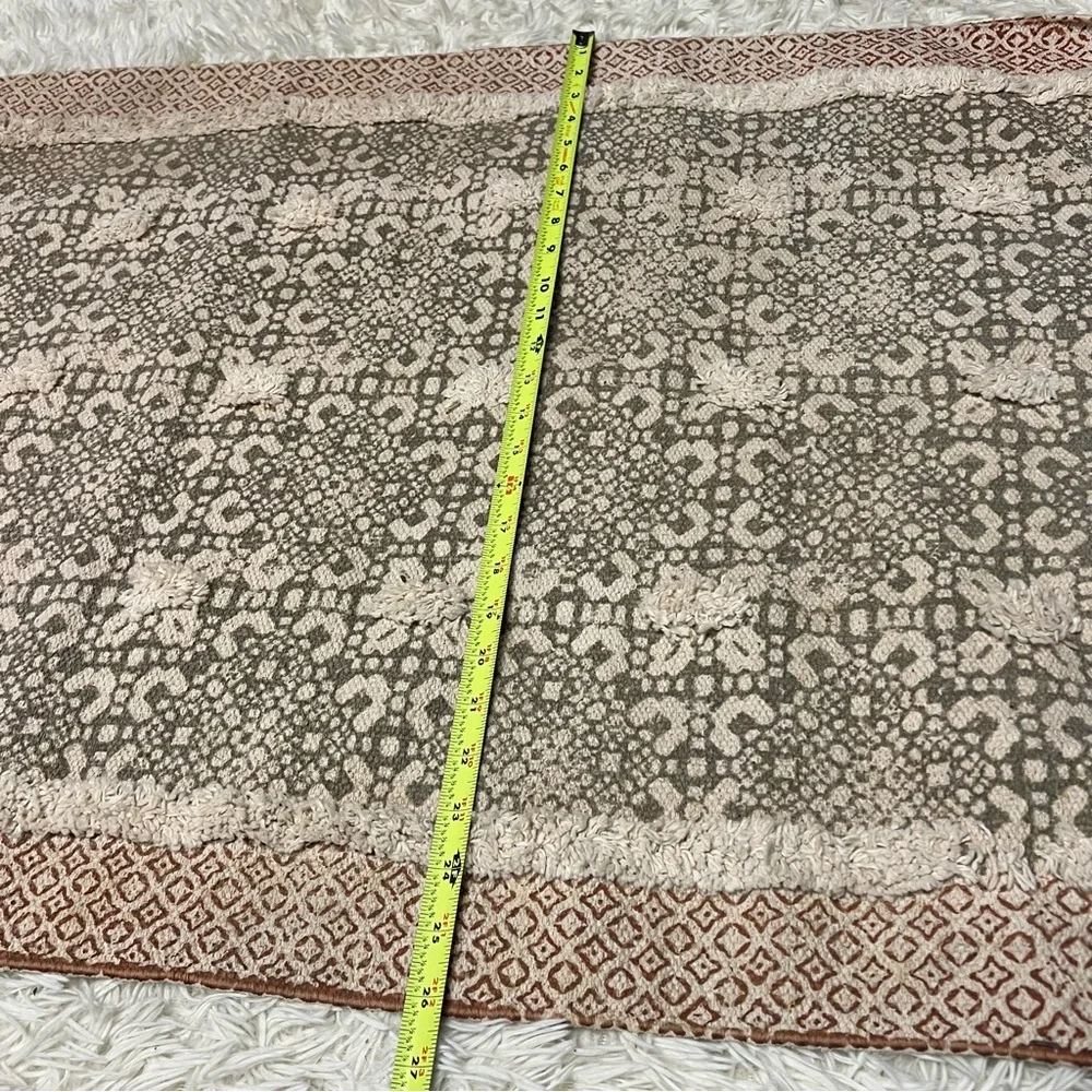 lodi cotton rug 49x26 inch Area Rug Bohemian Tassels Distressed Multi Color NWOT